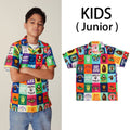 A BATHING APE BAPE KIDS / JUNIOR BABY MILO PATCHWORK OPEN COLLAR SHIRT