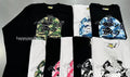 A BATHING APE ABC CAMO JAPANESE LETTERS L/S TEE