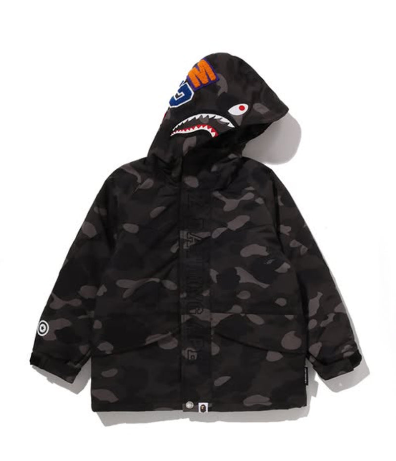A BATHING APE BAPE KIDS COLOR CAMO SHARK SNOWBOARD JACKET