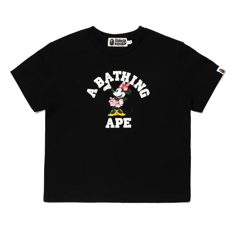 A BATHING APE BAPE x DISNEY MINNIE MOUSE COLLEGE TEE