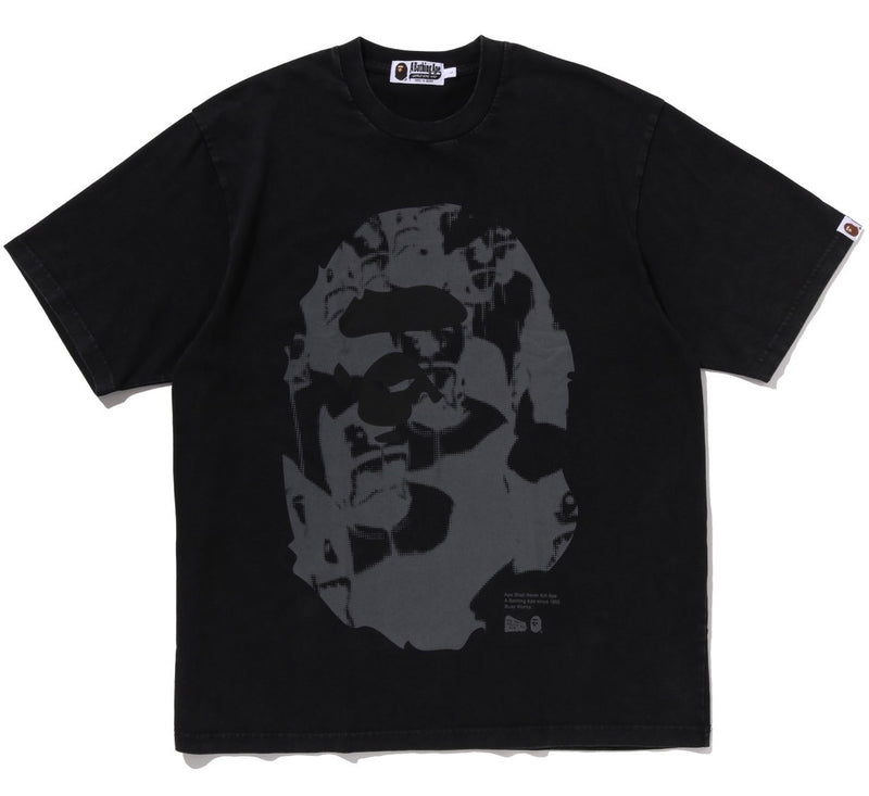 A BATHING APE APE HEAD HEAVY WASHED RELAXED FIT TEE - happyjagabee store