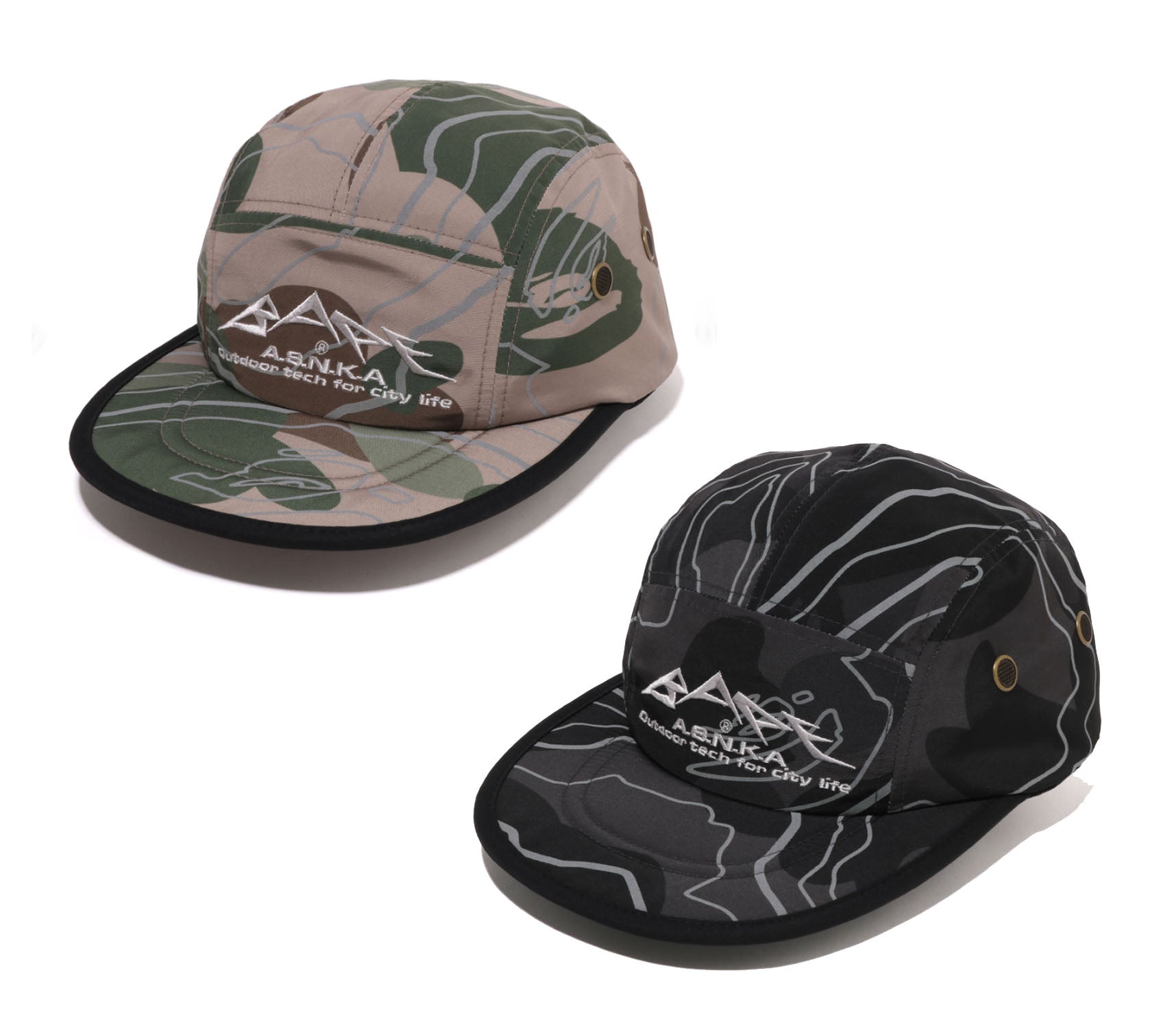 A BATHING APE LAYERED LINE CAMO JET CAP ( Glow in the Dark