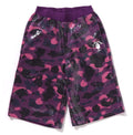 A BATHING APE Ladies' COLOR CAMO APE HEAD SEQUIN SWEAT SHORTS