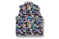 A BATHING APE ART CAMO REVERSIBLE DOWN VEST