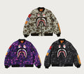 A BATHING APE COLOR CAMO SHARK MA-1 JACKET
