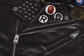 A BATHING APE BAPE KIDS LEATHER JACKET PRINT SHARK PULLOVER HOODIE