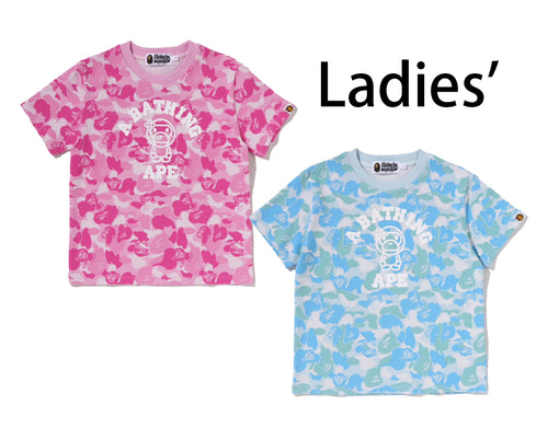 A BATHING APE Ladies' BABY LISA ABC CAMO COLLEGE MINI TEE