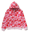 A BATHING APE ABC CAMO HEAVY WASHED CROPPED FIT ZIP HOODIE