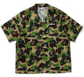 A BATHING APE ABC CAMO OPEN COLLAR SS SHIRTS