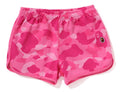A BATHING APE Ladies' COLOR CAMO SWEAT SHORTS