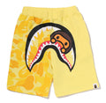 A BATHING APE BAPE KIDS ABC CAMO MILO SHARK SWEAT SHORTS