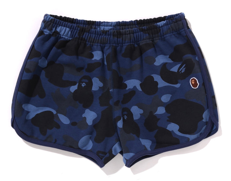A BATHING APE Ladies' COLOR CAMO SWEAT SHORTS