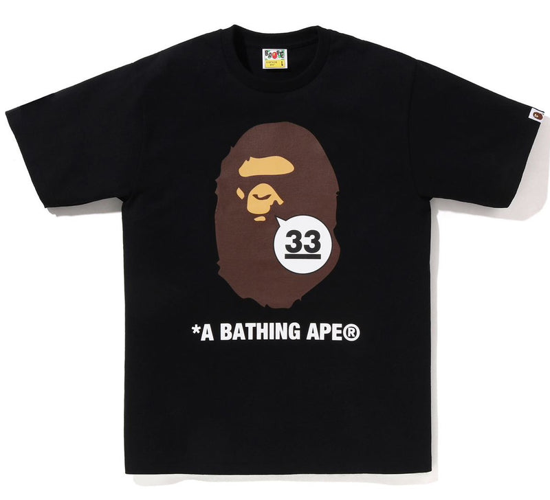 A BATHING APE A BATHING APE 33RD ANNIV. APE HEAD TEE