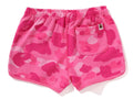 A BATHING APE Ladies' COLOR CAMO SWEAT SHORTS
