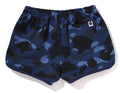 A BATHING APE Ladies' COLOR CAMO SWEAT SHORTS