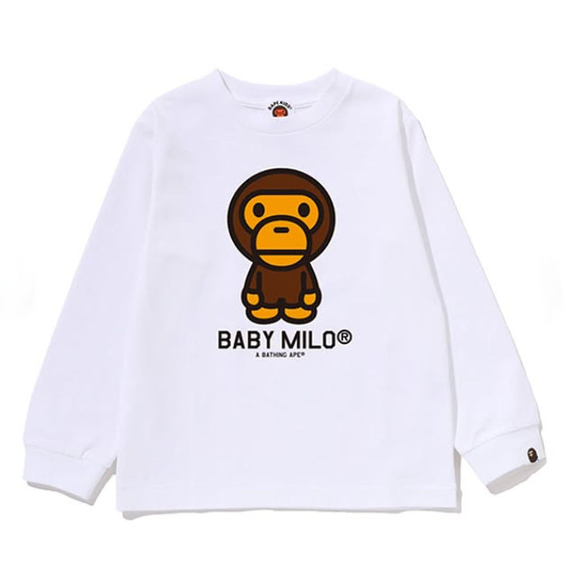 A BATHING APE BAPE KIDS BABY MILO L/S TEE - happyjagabee store
