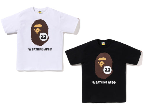 A BATHING APE A BATHING APE 33RD ANNIV. APE HEAD TEE