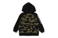 A BATHING APE BAPE KIDS 1ST CAMO SHARK PATCH ZIP HOODIE