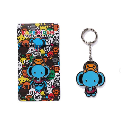 A BATHING APE BAPE KIDS ELEPH ON BABY MILO METAL KEYCHAIN