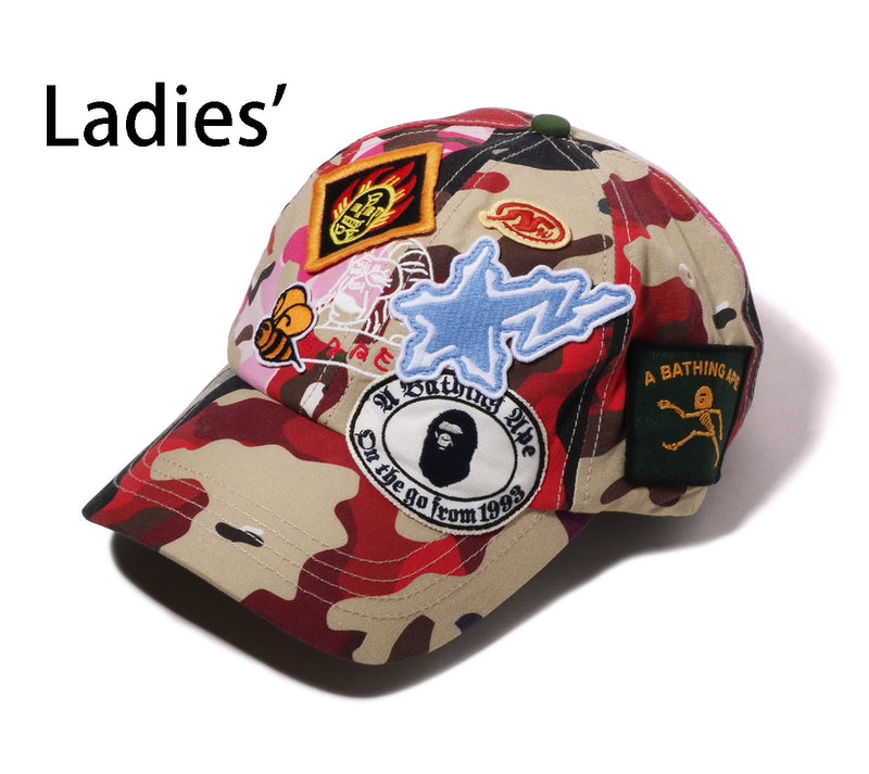 A BATHING APE Ladies' HYBRID CAMO MULTI LOGO CAP