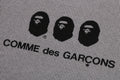A BATHING APE COMME des GARÇONS CDG OSAKA Limited WAFFLE L/S TEE