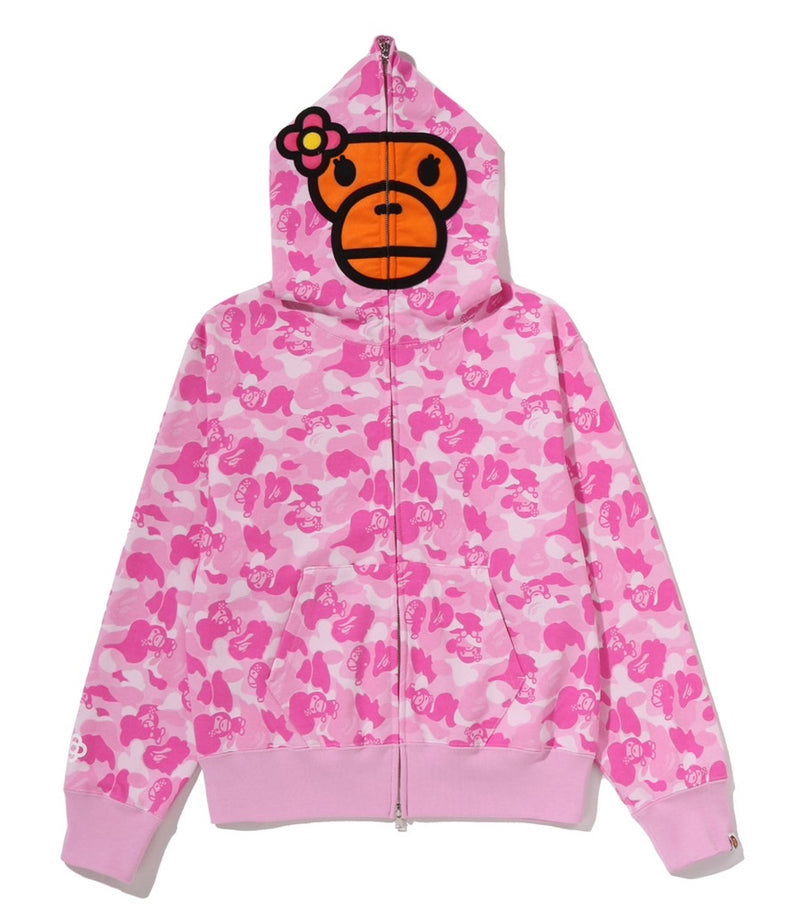 A BATHING APE Ladies' BABY LISA ABC CAMO FULL ZIP HOODIE