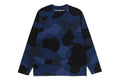 A BATHING APE MEGA COLOR CAMO ONE `POINT L/S TEE