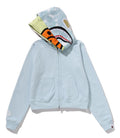 A BATHING APE Ladies' MILO SHARK CROPPED FULL ZIP DOUBLE HOODIE