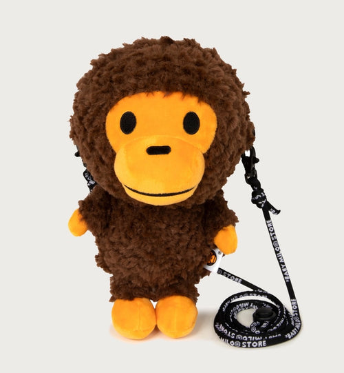A BATHING APE BABY MILO STORE BABY MILO FAUX FUR PLUSH MOBILE BAG