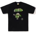A BATHING APE BAPE CHECK APE FACE TEE