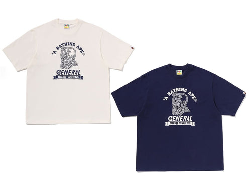 A BATHING APE APE GENERAL COLLEGE RELAXED FIT TEE
