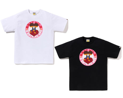 A BATHING APE HEART BABY MILO TEE - happyjagabee store
