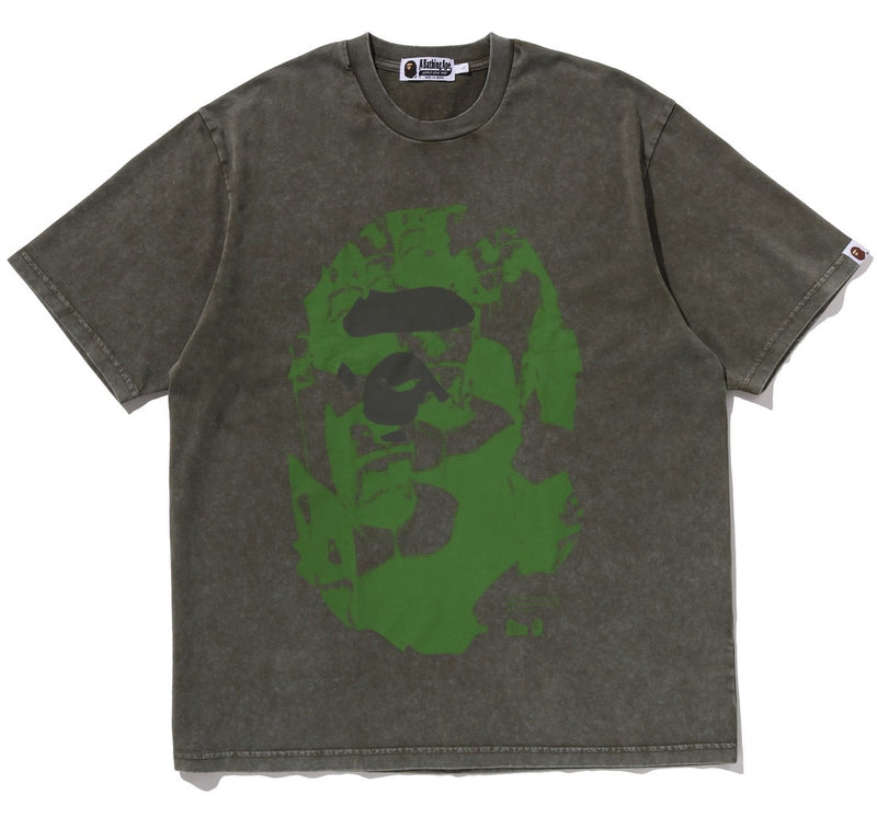 A BATHING APE APE HEAD HEAVY WASHED RELAXED FIT TEE