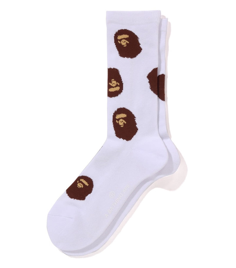 A BATHING APE APE HEAD PATTERN SOCKS