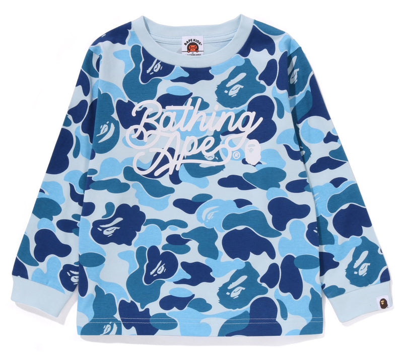 A BATHING APE BAPE KIDS ABC CAMO L/S TEE