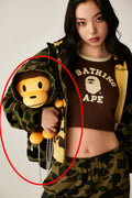 A BATHING APE Ladies' 1ST CAMO BABY MILO PLUSH DOLL BACKPACK
