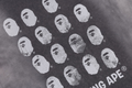 A BATHING APE BLEECHED MULTI APE HEAD LOGO RELAXED FIT TEE
