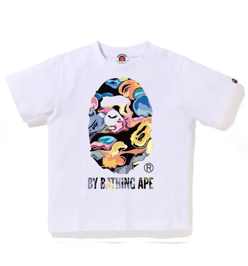 A BATHING APE BAPE KIDS ART CAMO BY BATHING APE TEE
