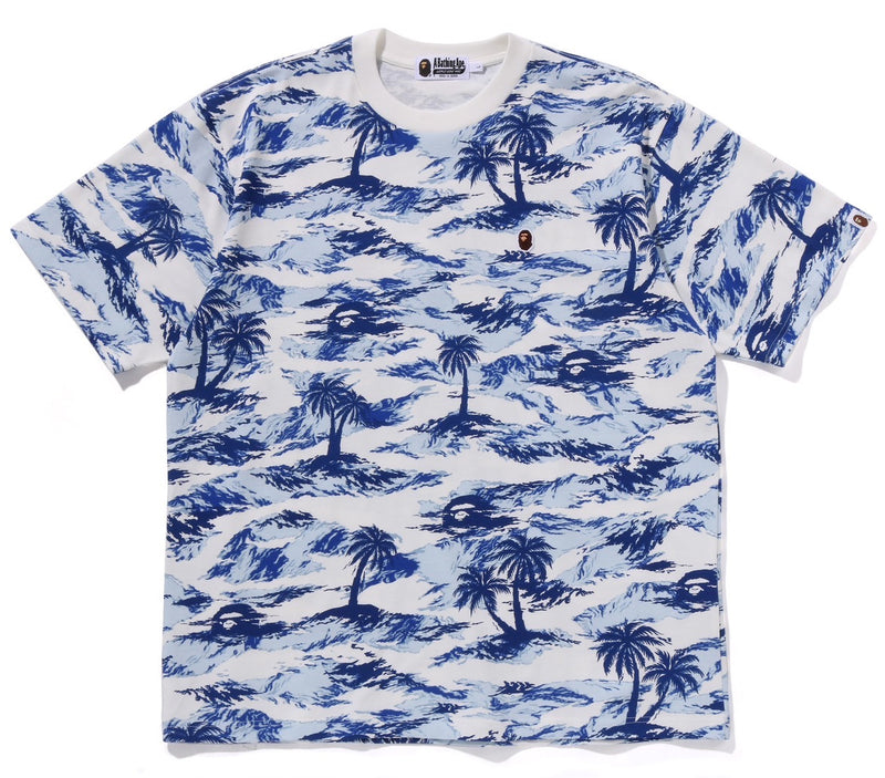 A BATHING APE PLAM TREE CAMO ONE POINT RELAXED FIT TEE