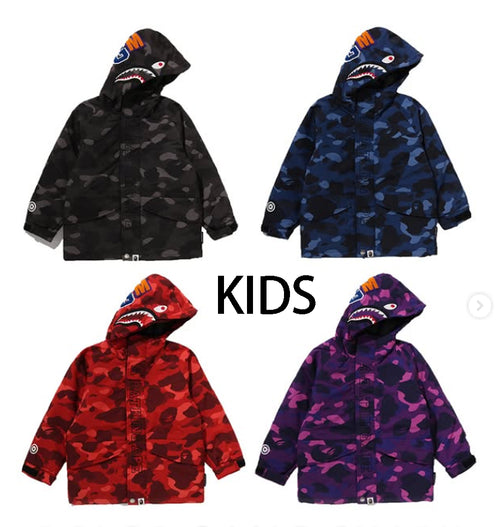 A BATHING APE BAPE KIDS COLOR CAMO SHARK SNOWBOARD JACKET