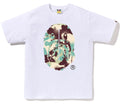 A BATHING APE MAP CAMO APE HEAD SHARK TEE