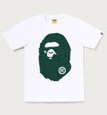 A BATHING APE Ladies' CROC PATTERN BIG APE HEAD TEE