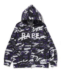 A BATHING APE GLITCH WOODLAND CAMO FULL ZIP HOODIE