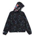 A BATHING APE Ladies' COLOR CAMO SHARK HOODIE JACKET