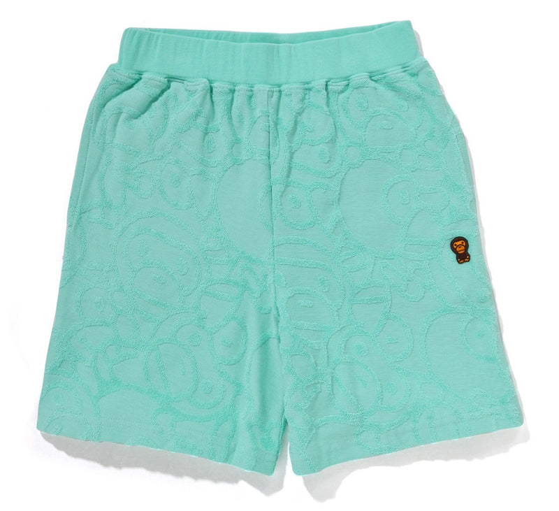 A BATHING APE BAPE KIDS ALL BABY MILO PILE SHORTS