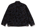 A BATHING APE CAMO FLOCKED DENIM JACKET