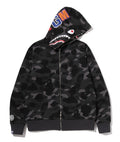 A BATHING APE COLOR CAMO REVERSIBLE SHARK FULL ZIP HOODIE