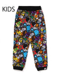 A BATHING APE BAPE KIDS MILO ALL SAFARI SWEAT PANTS
