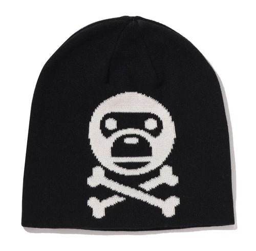 A BATHING APE APE MILO CROSSBONE KNIT CAP