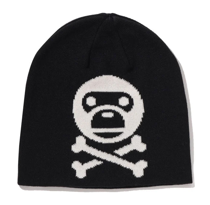 A BATHING APE APE MILO CROSSBONE KNIT CAP